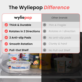 Wyliepop Lazy Susan supports heavy items without warping.