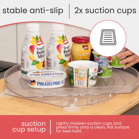 Wyliepop Lazy Susan pull-out shelf eases jar retrieval.
