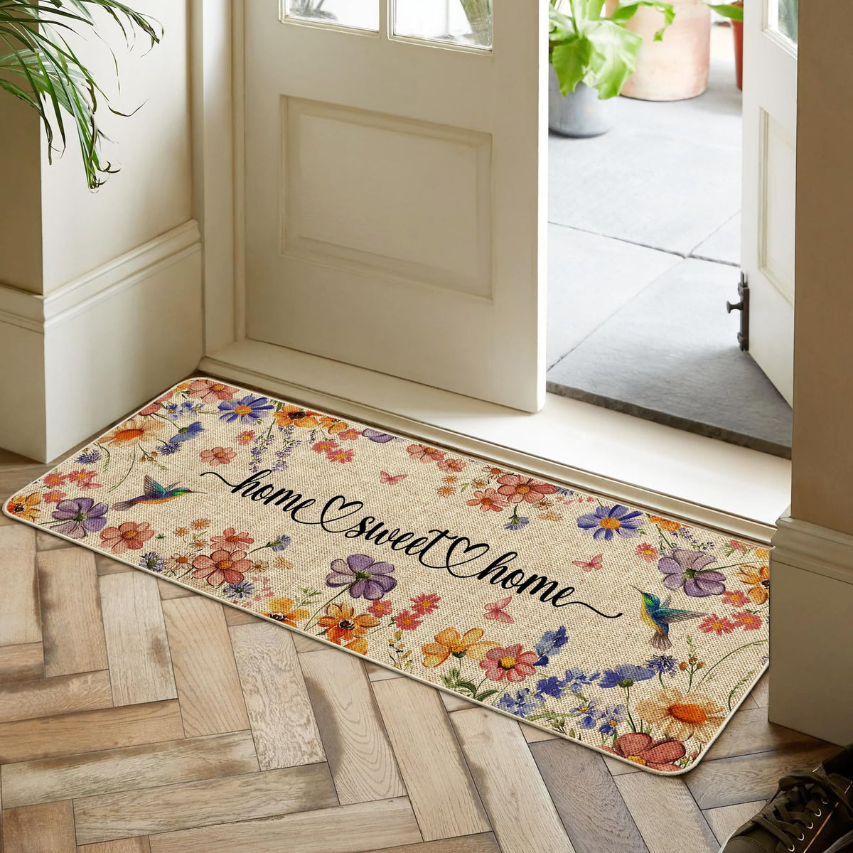 Smaller 17x29.5 inch mat fits beside sinks or desks