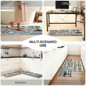 Wyoansfhd farmhouse entryway mat adds color and durability.