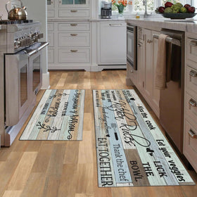 Wyoansfhd kitchen rug non-slip rubber backing keeps mats in place.