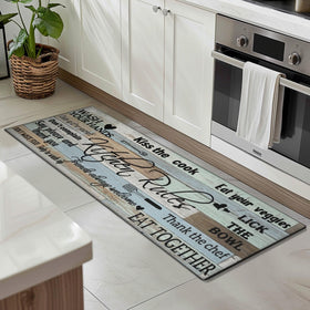 Wyoansfhd laundry room floor mat protects floors and adds color.