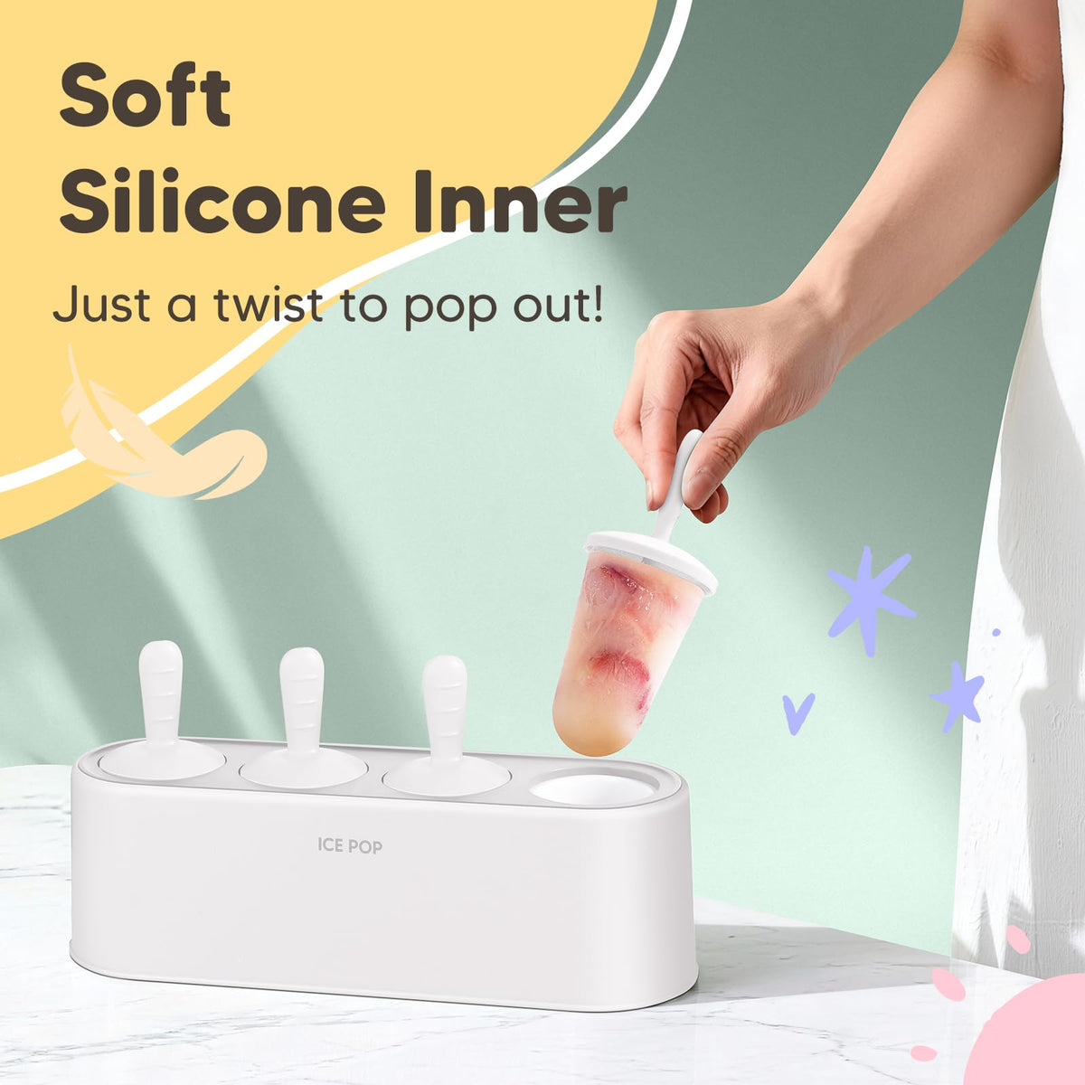 WYOK easy-release silicone mold enables quick pops with no sticking