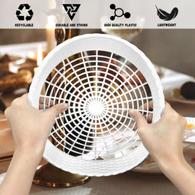 WYOMER imitation rattan design adds stylish detail to table settings.
