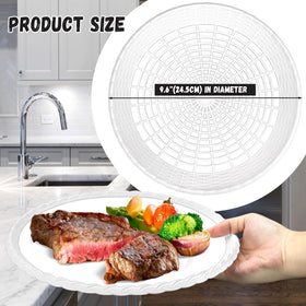 WYOMER 10 inch white plastic plate holder with sturdy construction.