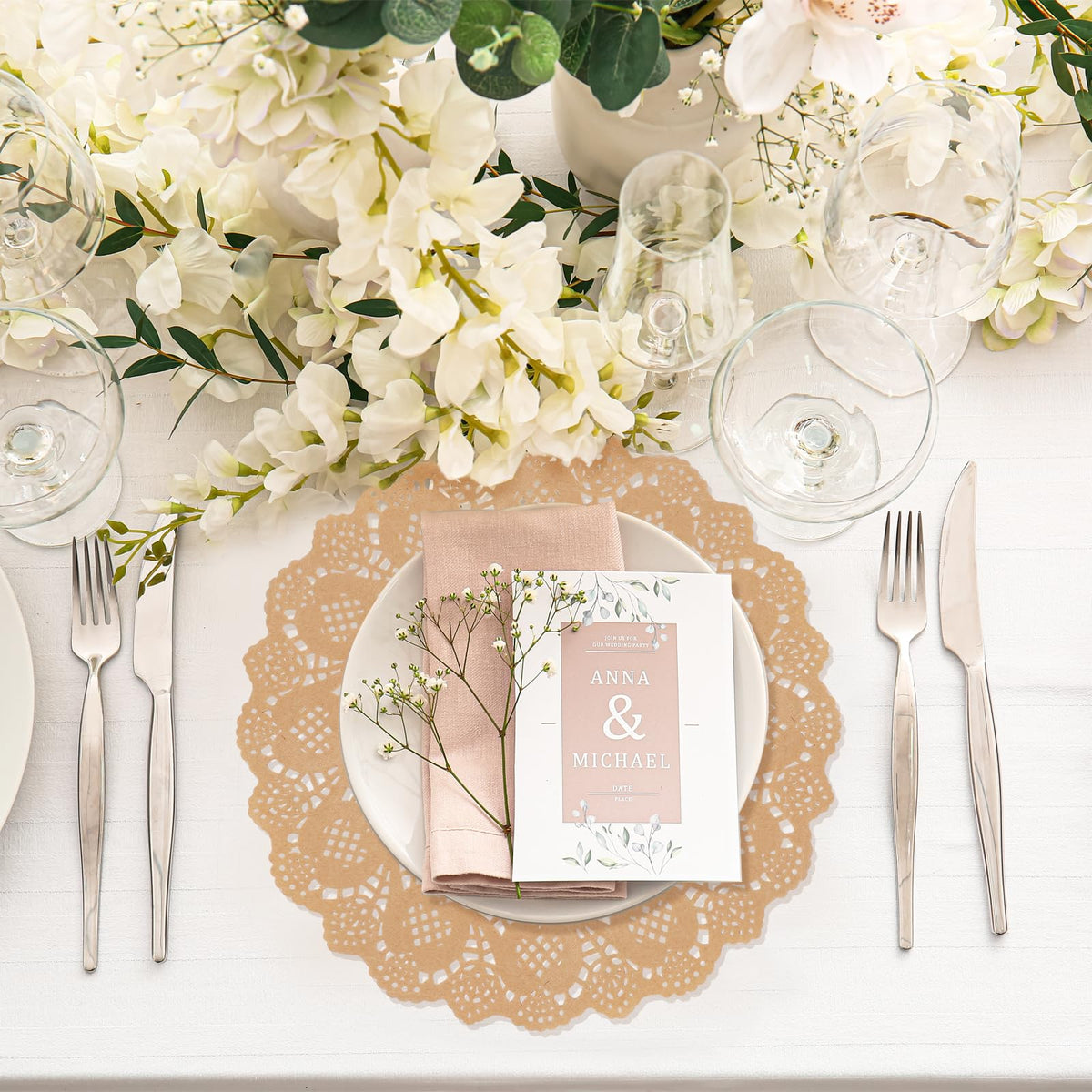 WYTAOHZL 12-inch lace paper doilies for desserts on holiday platters.