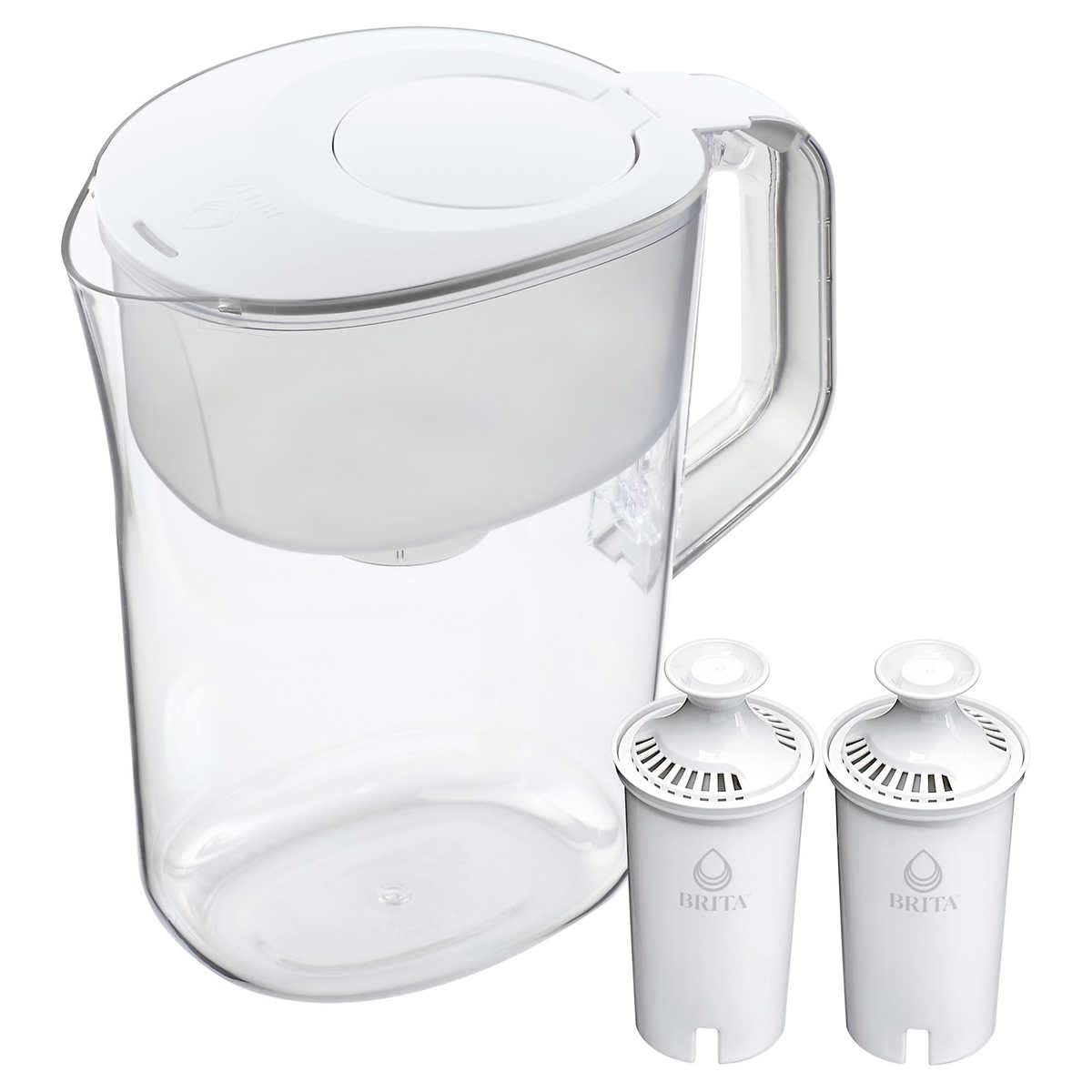 WZCICHEN Brita 10-cup pitcher front view showing capacity for family hydration