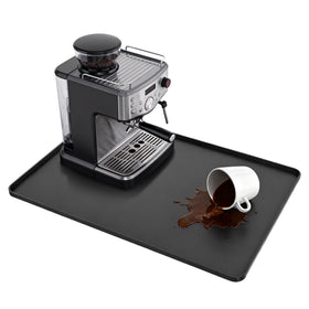 WZGUSXN coffee mat under-espresso-machine catches spills and drips.
