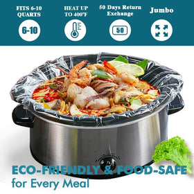 WZHSBSAQ liner inside a slow cooker, simplifies post-meal cleanup.