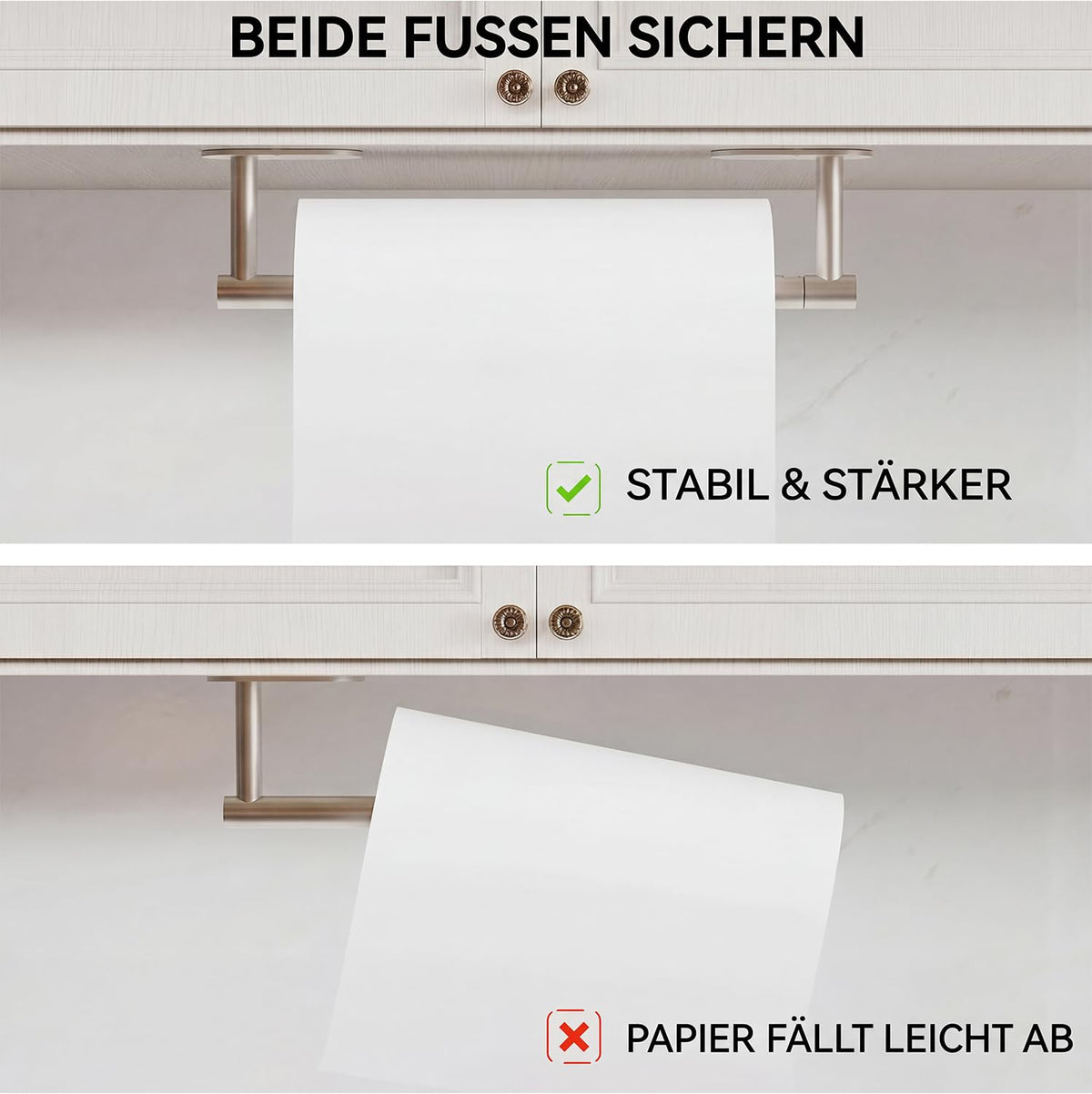 WZKALY dual-installation kit keeps towel holder secure