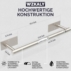 WZKALY paper towel holder with a 360-degree buckle for secure tearing.