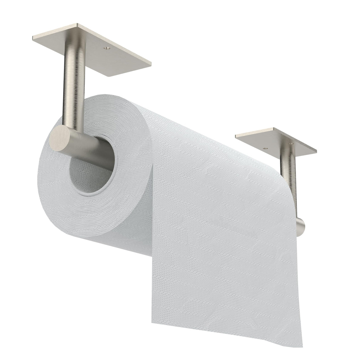 WZKALY paper towel holder under cabinet with pivoting design for easy towel changes.