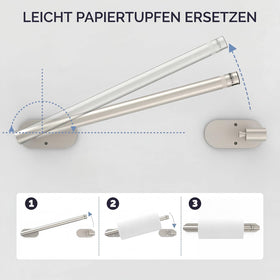 WZKALY wall-mounted towel holder in silver for clutter-free counters