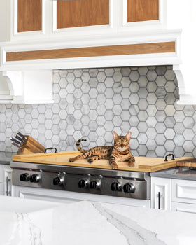 X-Chef easy-clean bamboo surface wipes clean quickly after cooking