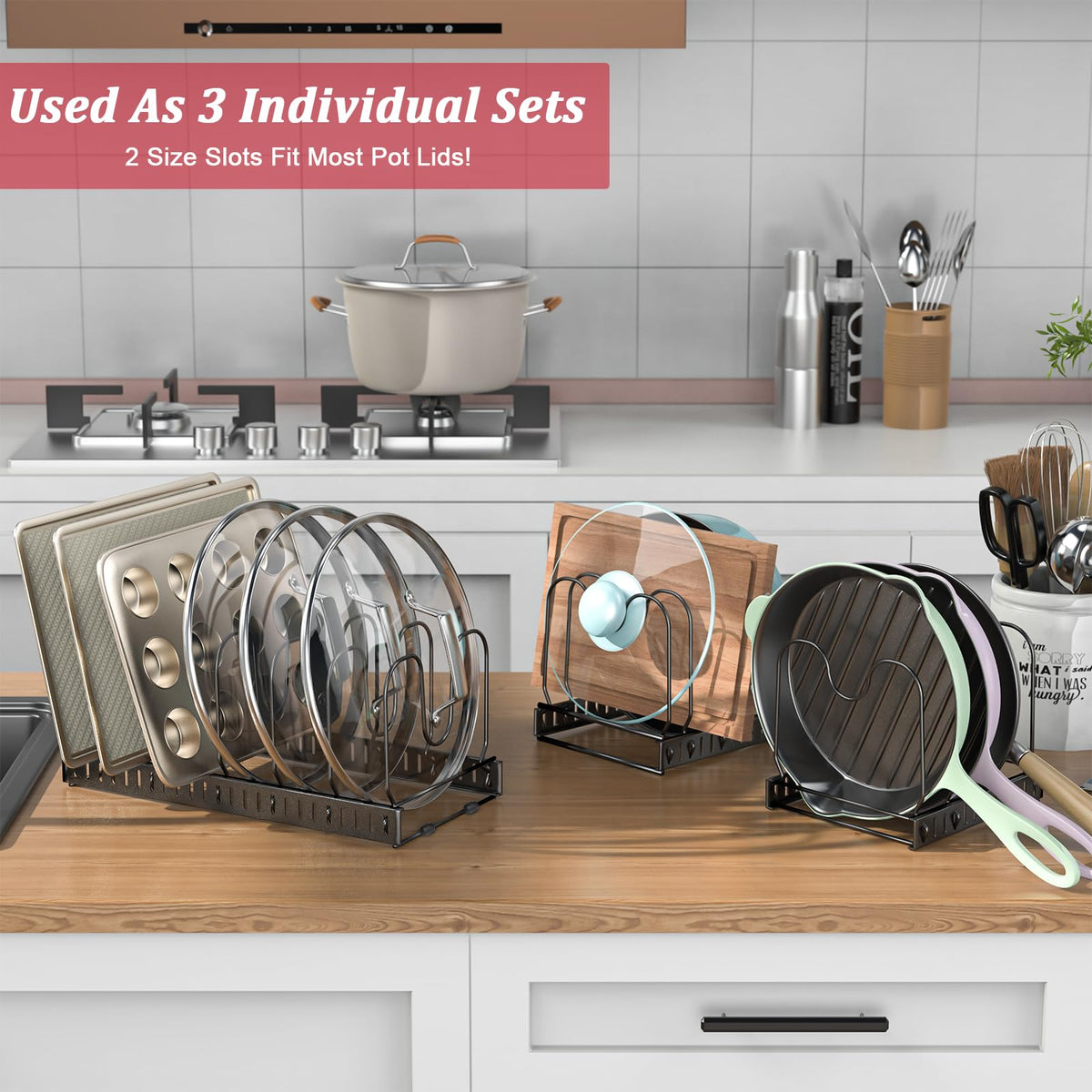 X-cosrack 3-in-1 pantry organizer for efficient kitchen organization.