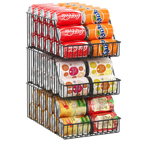 X-cosrack 3-pack can storage stackable dividers keeps pantry cans organized and accessible.