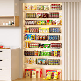 X-cosrack six-pack wall-mount setup with hardware for secure kitchen organization.