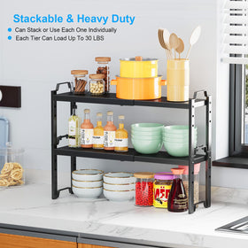 X-cosrack adjustable-height shelf supports cups and mugs with customizable height