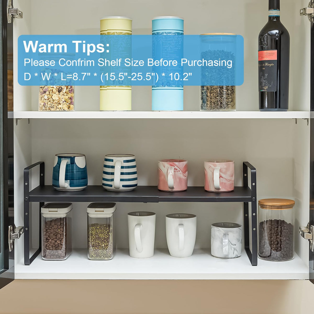 X-cosrack countertop organizer keeps essentials within reach