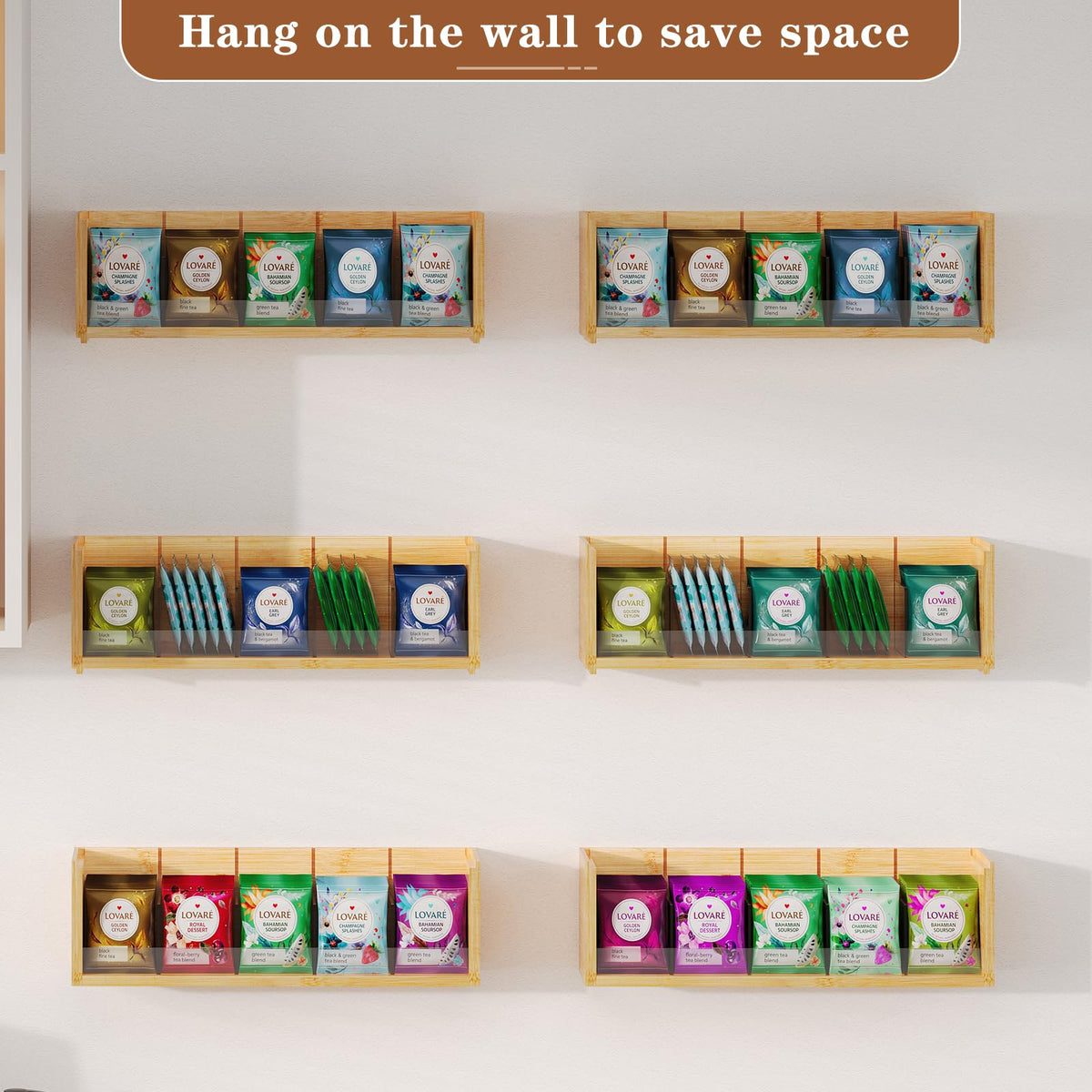 Countertop display option provides easy access on kitchen or office counters