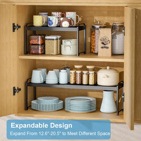 X-cosrack cupboard organizer close-up reveals sturdy metal construction
