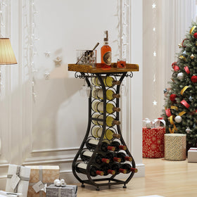X-cosrack wood-top surface ideal for pouring or resting an open bottle