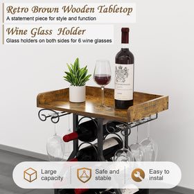 X-cosrack glass holders on the sides for easy access