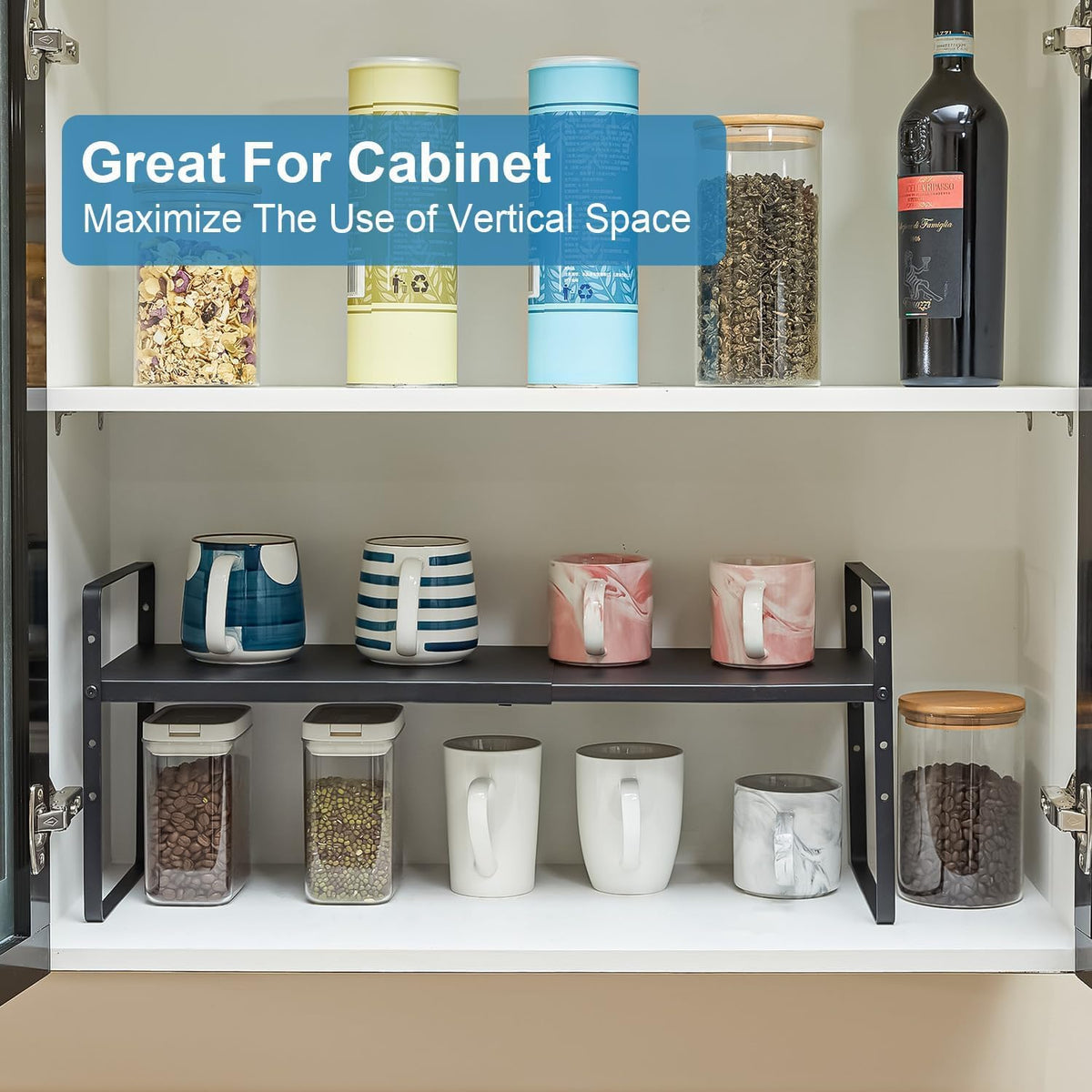 X-cosrack heavy-duty shelf supports up to 30 lbs.