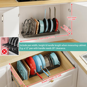 X-cosrack heavy-duty carbon steel frame for durable kitchen organization.