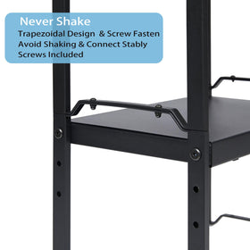 X-cosrack kitchen-countertop storage shelves keep countertops tidy and items accessible.