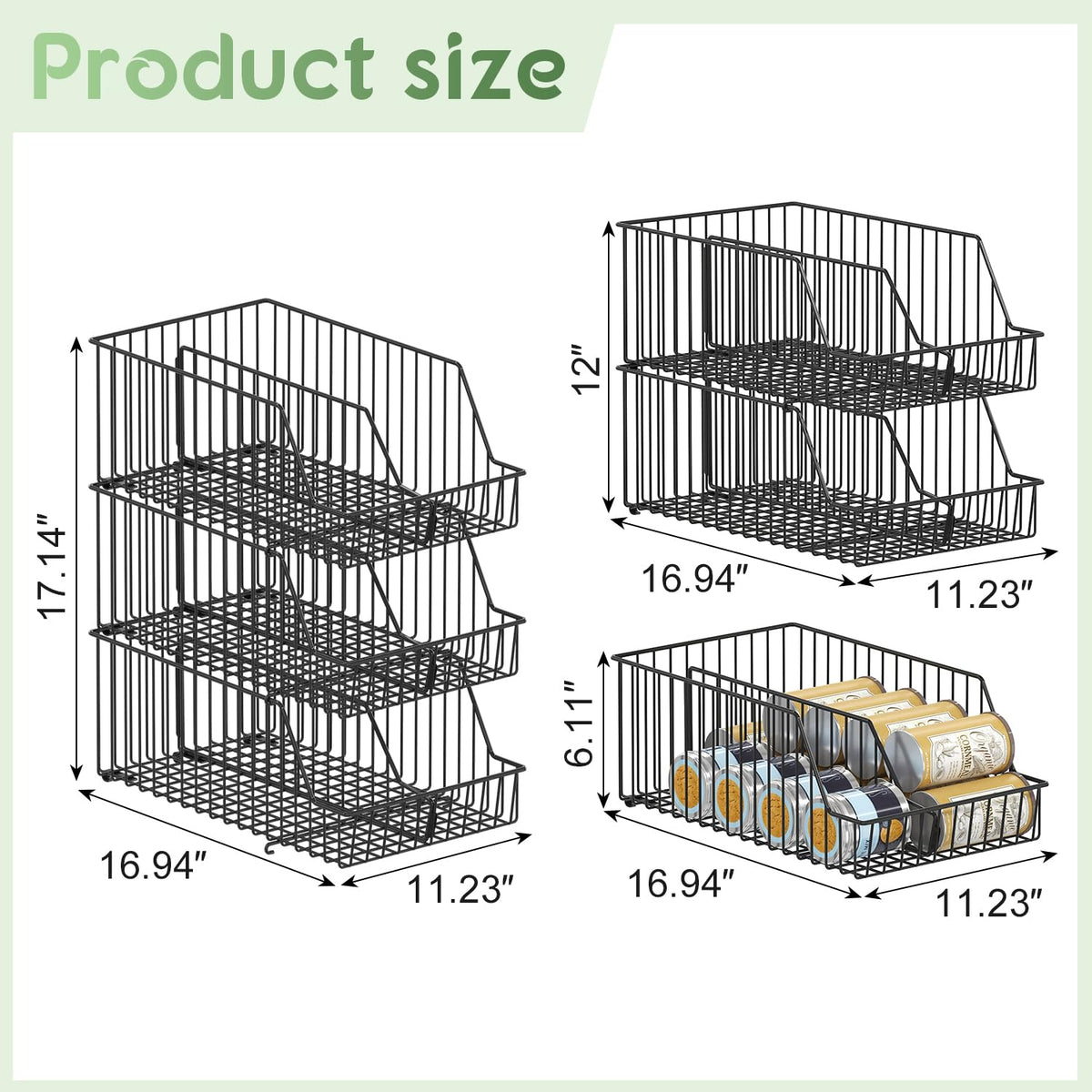 X-cosrack large-capacity baskets offer clutter-free storage and easy access.