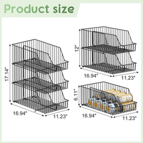X-cosrack large-capacity baskets offer clutter-free storage and easy access.