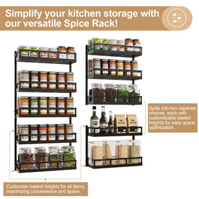 X-cosrack large-capacity jars stay visible and easy to grab.