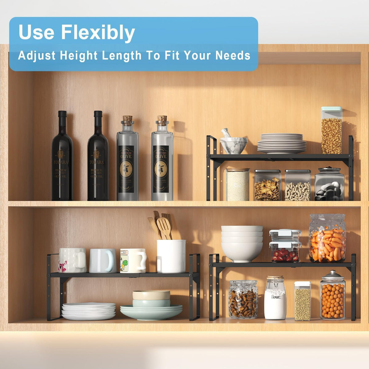 X-cosrack multi-purpose shelf for countertops and cabinets.