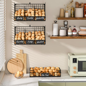 X-cosrack removable labels help categorize eggs, onions, or potatoes with clear labeling.