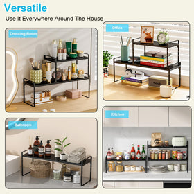 X-cosrack space-saving shelves fit slim countertops and cabinets