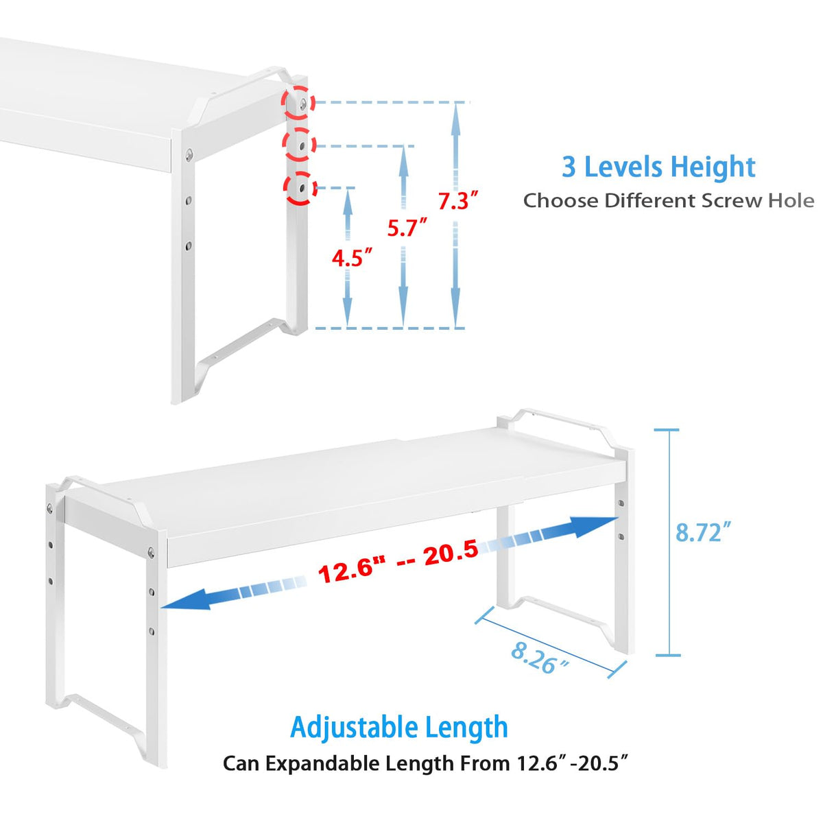 X-cosrack stackable design cabinet organizers maximize vertical pantry space.