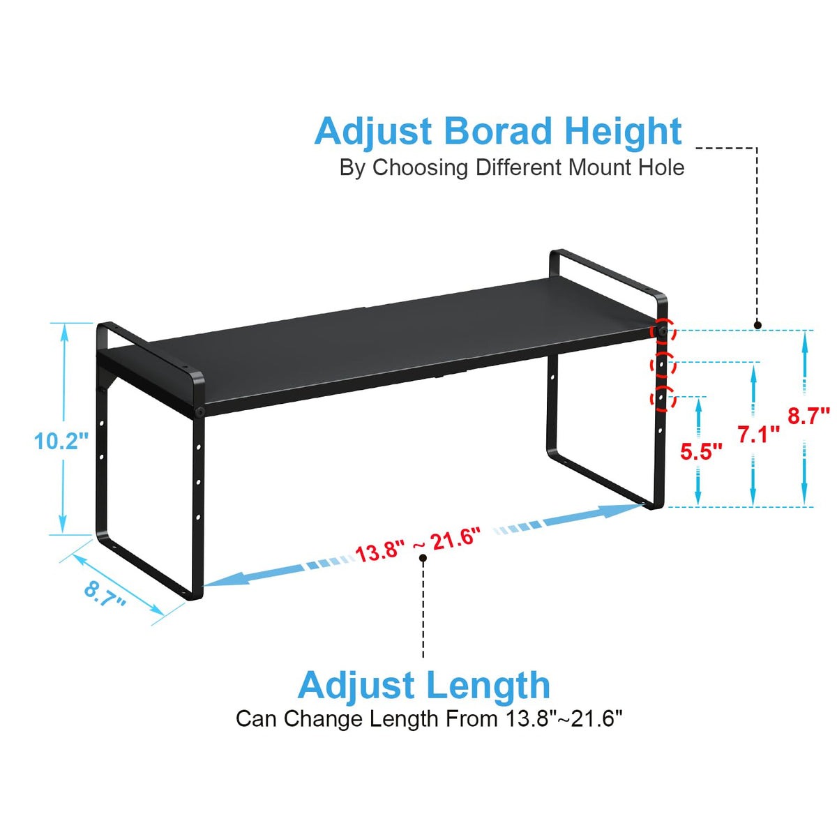 X-cosrack stackable shelf design to maximize vertical cabinet space.