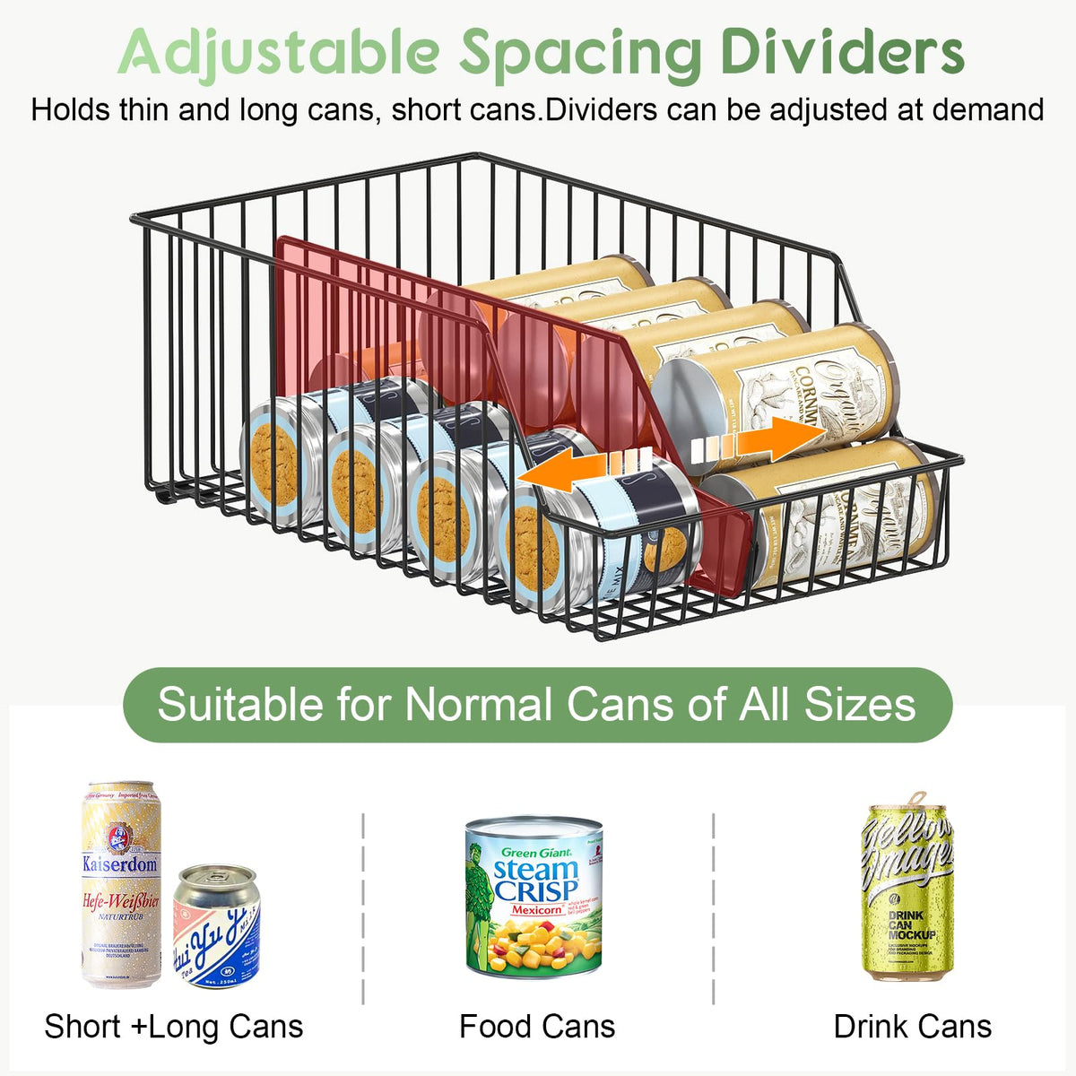 X-cosrack stackable design maximizes vertical storage for compact pantry or cabinet spaces.