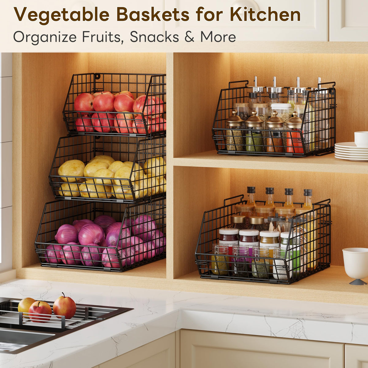 X-cosrack potato and onion storage keeps root veggies tidy
