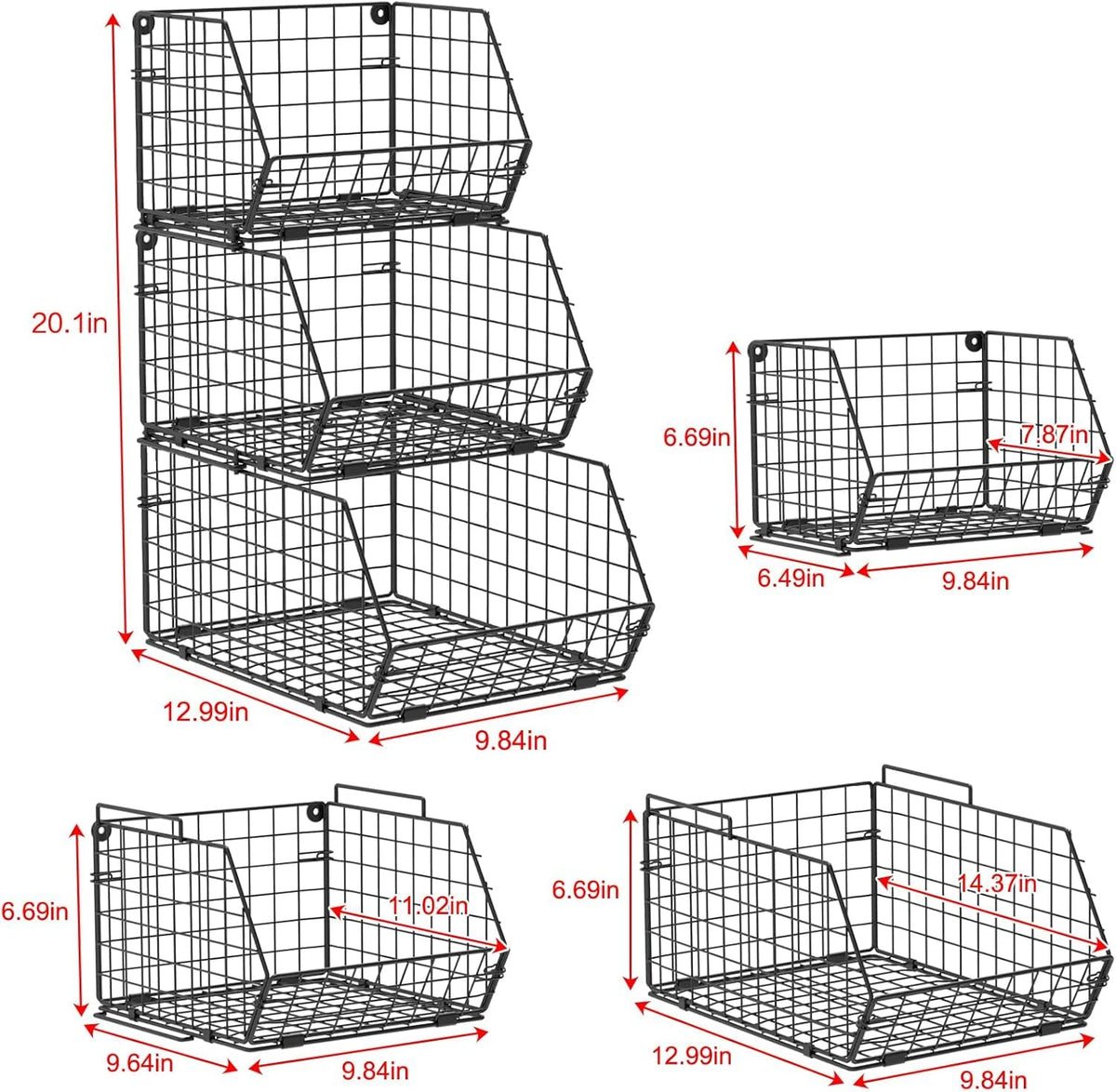 X-cosrack stacking design expands storage as needed