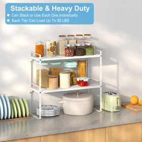X-cosrack stiffened shelf with back braces for sturdy kitchen storage
