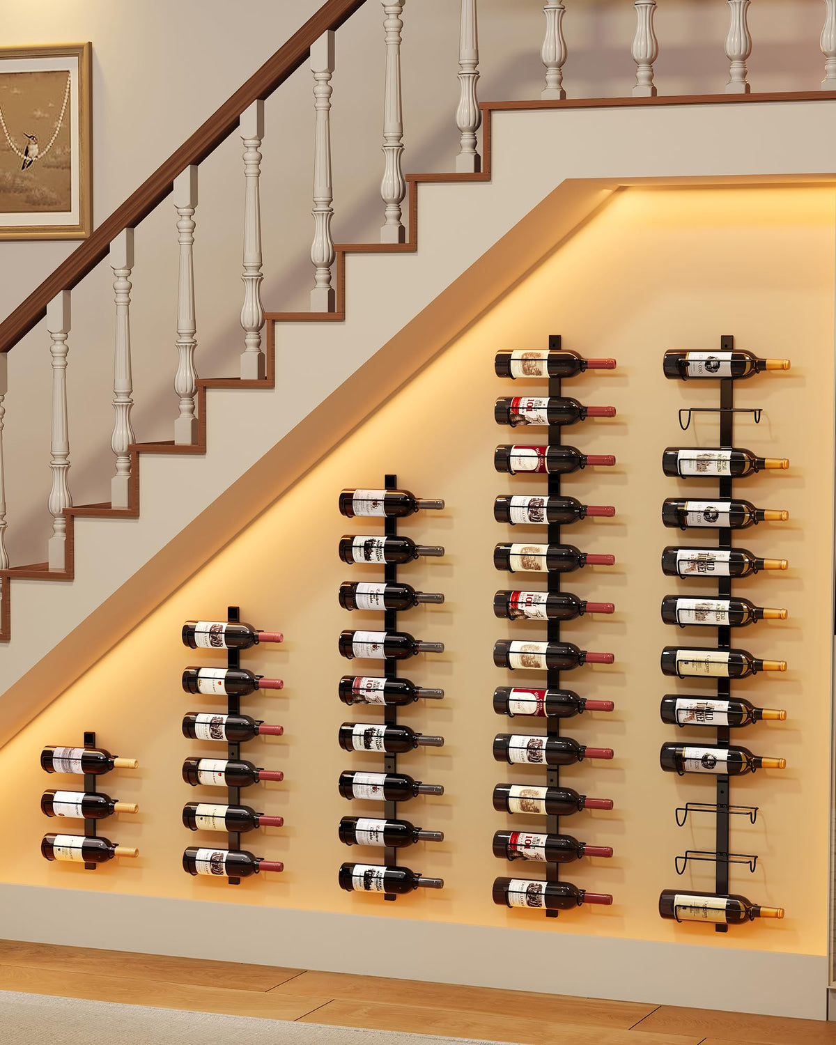 X-cosrack holds up to 12 bottles for organized storage.