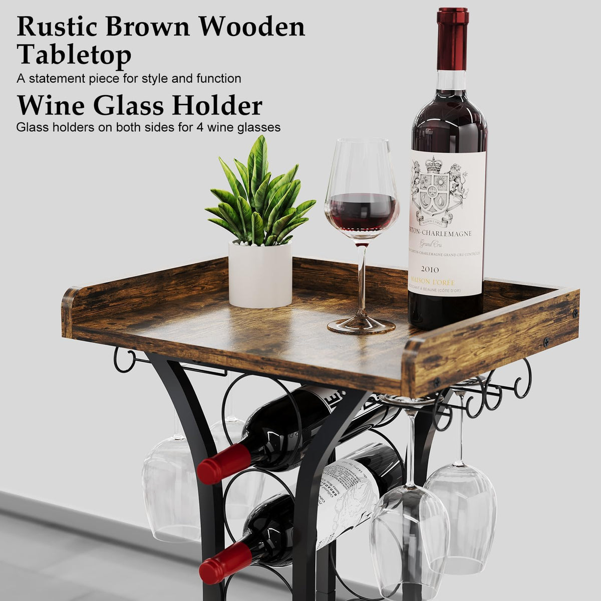 X-cosrack 14-bottle capacity keeps bottles organized for entertaining and daily use