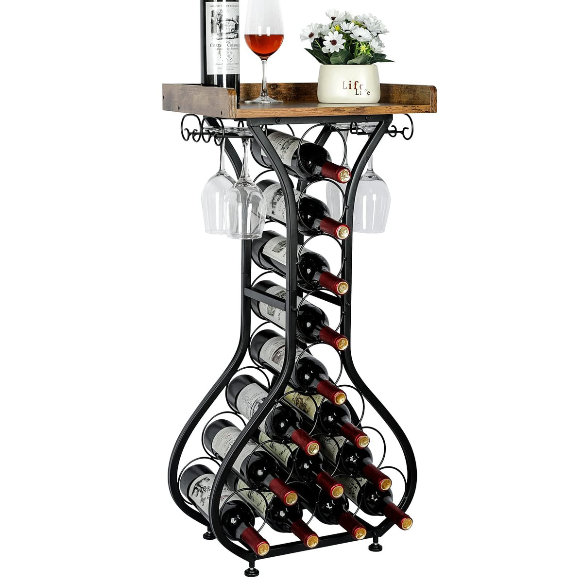 X-cosrack wine rack floor stand base shows sturdy construction for organized storage