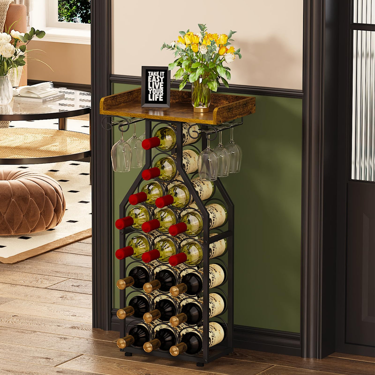 X-cosrack wine rack free-standing floor display with bottle storage