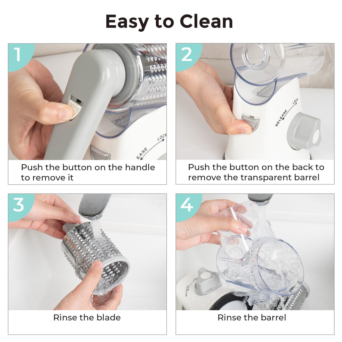 X Home rotary cheese grater with BPA-free plastic for safe kitchen use.