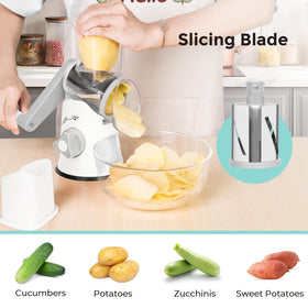 X Home rotary cheese grater with strong suction base for stable prep.