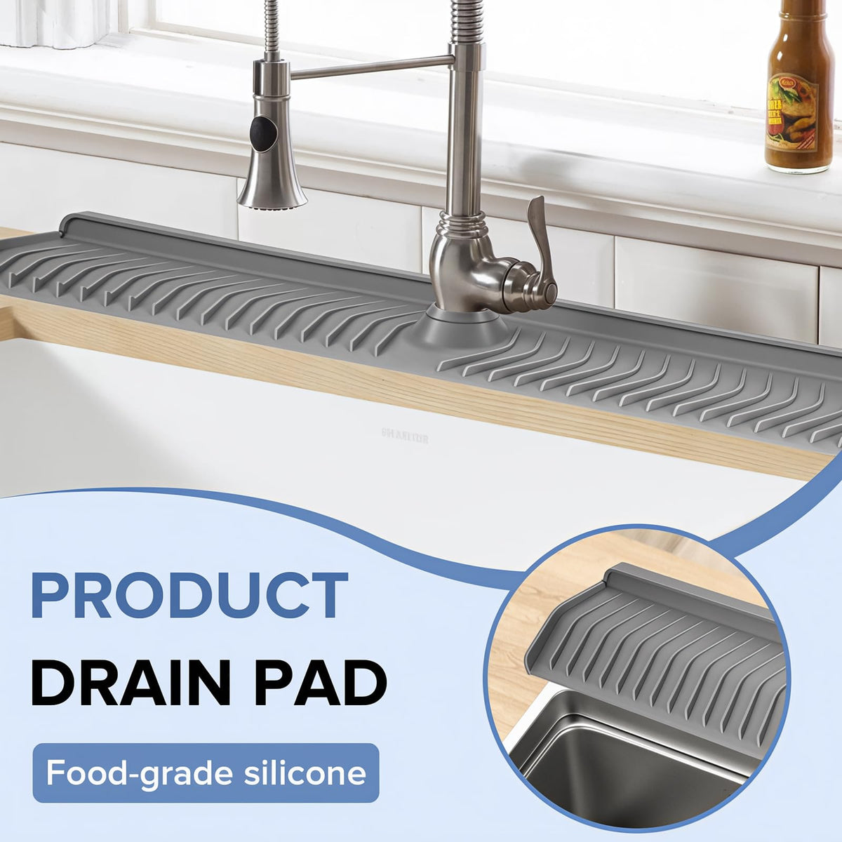 XAUXAGL multi-functional mat doubles as soap holder and drying surface