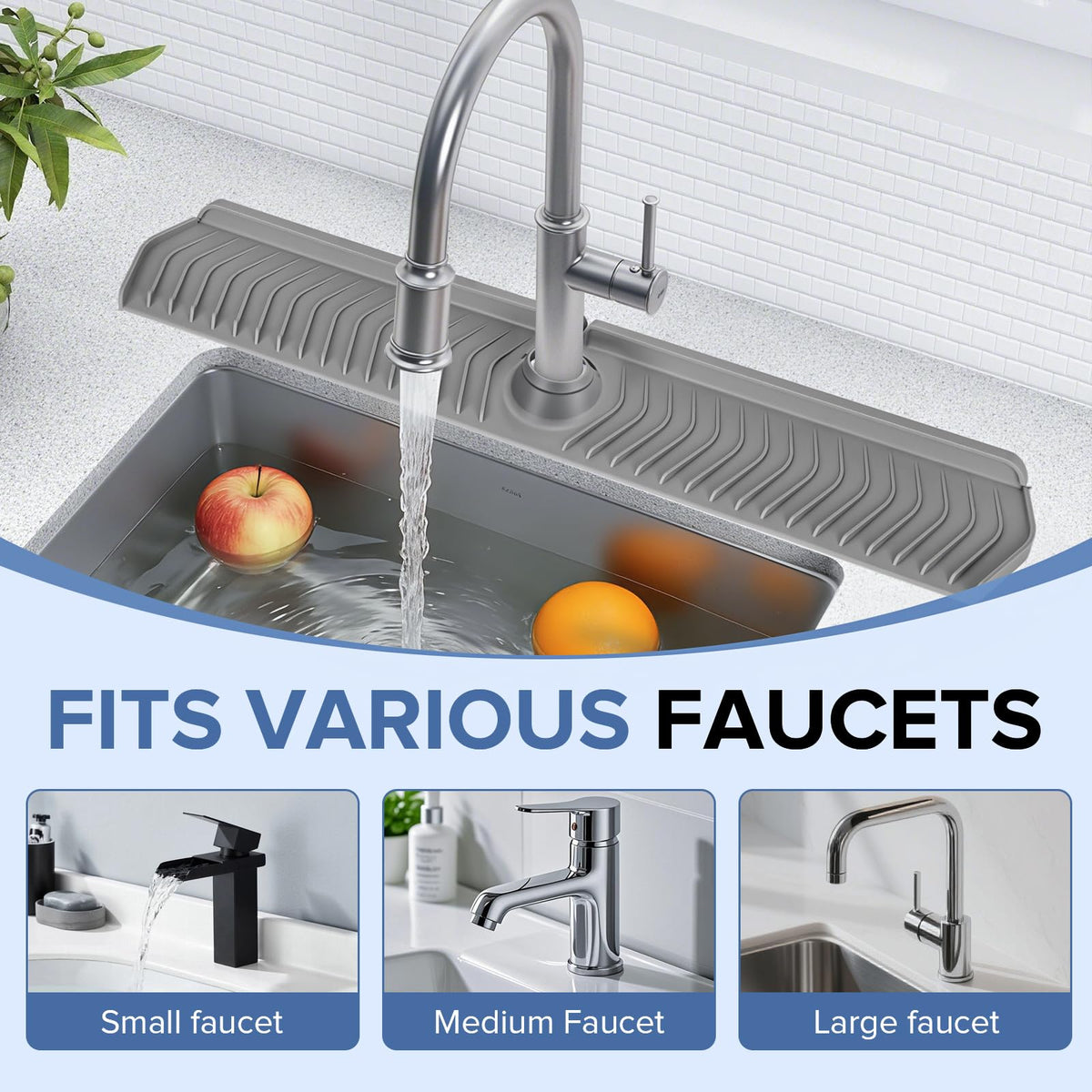 XAUXAGL raised area stabilizes soaps and sponges for quick drying